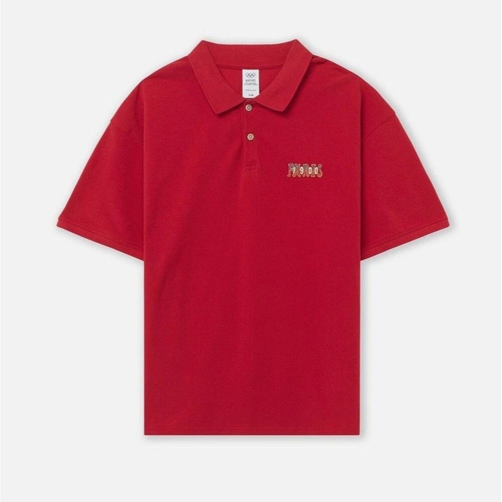 JOHN ELLIOTT Polo Shirt Mens XS 0 Red Short Sleeve Paris Olympics $198